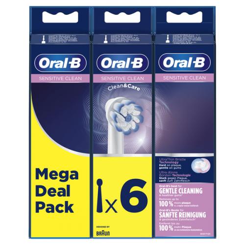 Oral-B Aufsteckbürsten Sensitive Clean 2+2+2 Pack FFS