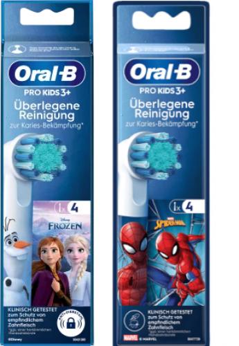 Oral-B Aufsteckbürsten Spiderman/Eiskönigin Mix 4er